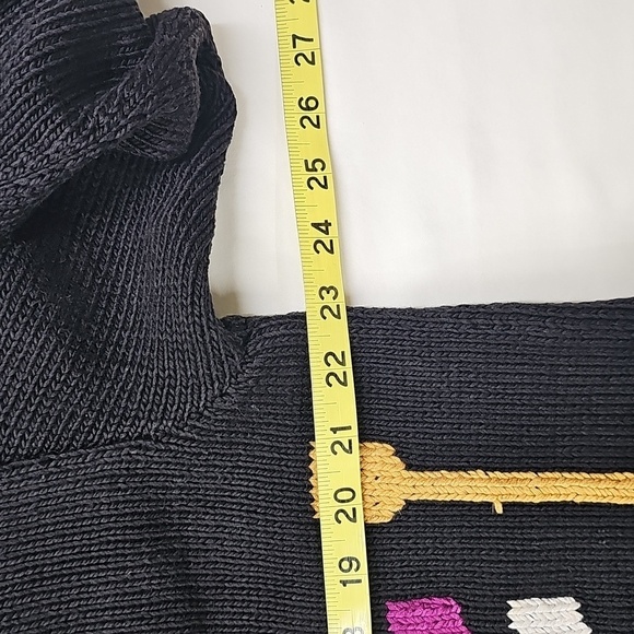 Berek Black Sweater with Red, Gold, and White Nautical Accents - Picture 9 of 11